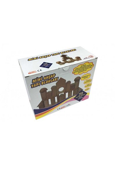 SOYLU Brain Developing and Educational Mini Wooden Building Blocks - 102 Pieces