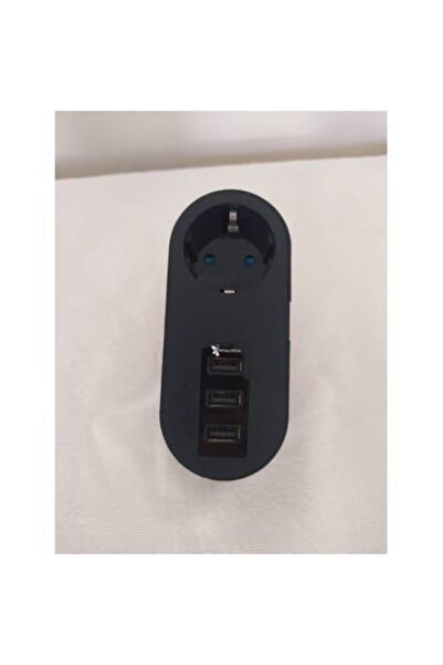 MİİMTİCARET Fulltech Termal Akım Korumalı Tekli Priz - Akıllı Akım Dengeleme - 3xusb - Isıya Karşı Dayanıklı