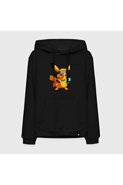 GALASHOP بيكاتشو هوديي كلاسيكي أسود موديل 123
