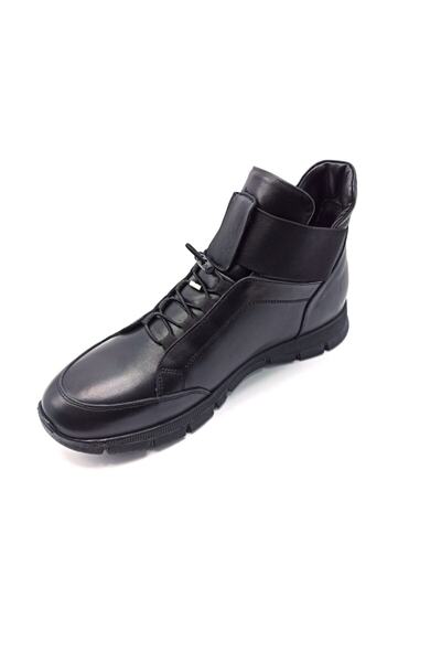 LUCIANO BELLINI Siyah Erkek Yarım Bot Ayakkabı