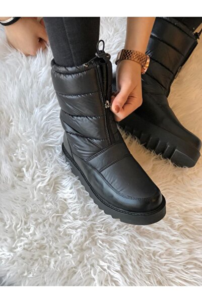 WASHINGTON POLO CLUB Kadın Içi Kürklü Su Geçirmez Siyah Kar Botu