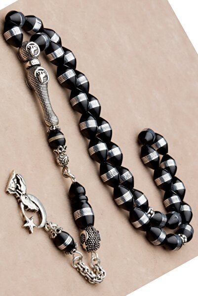 OTTOTESBİH Erkek Hediyelik Tesbih, Gümüş Püsküllü Bozkurt Model Tesbih, Kuka Tesbih