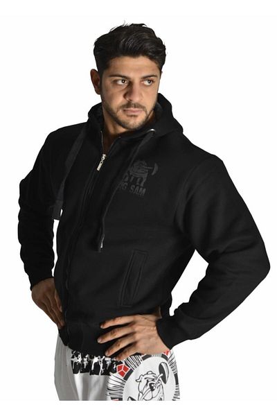 Big Sam Hooded Fleece Black Tracksuit 3614