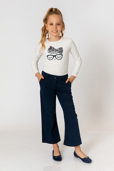 incity Girl's Navy Blue Trousers