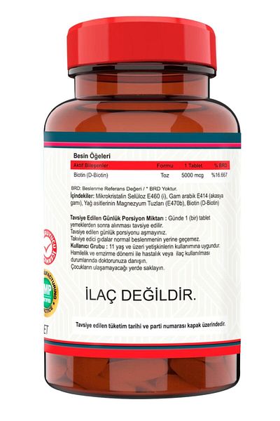 Nevfix Biotin 5000 mcg 120 Tablets