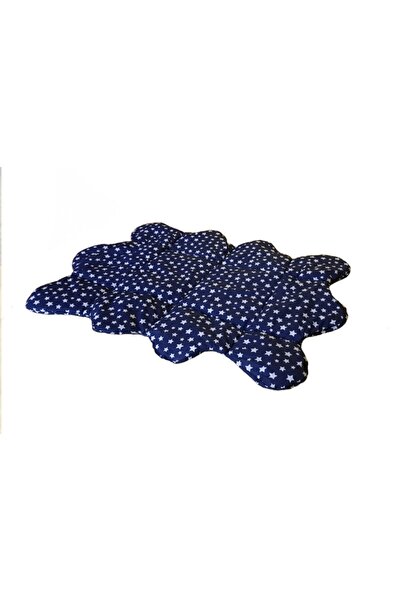 Altev Yıldız Desenli Pamuk İçi Elyaflı Bebek Uyku Oyun Halısı Matı Emekleme Minderi