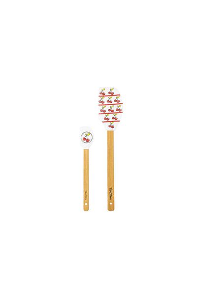 Tantitoni Cherry Patterned Silicone Spatula Set of 2