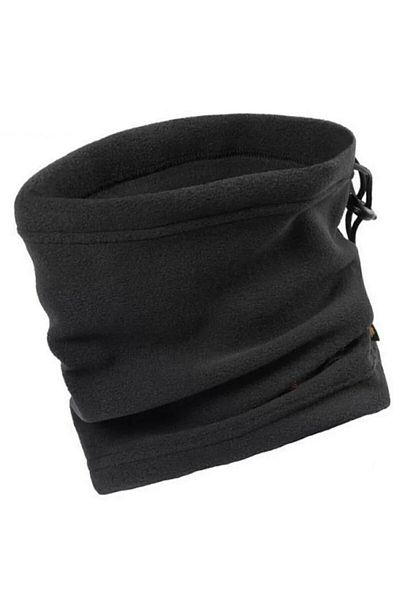 PAKER GİYİM Black Unisex Drawstring Fleece Neck Collar that Can Be Used as a Hat and Beanie