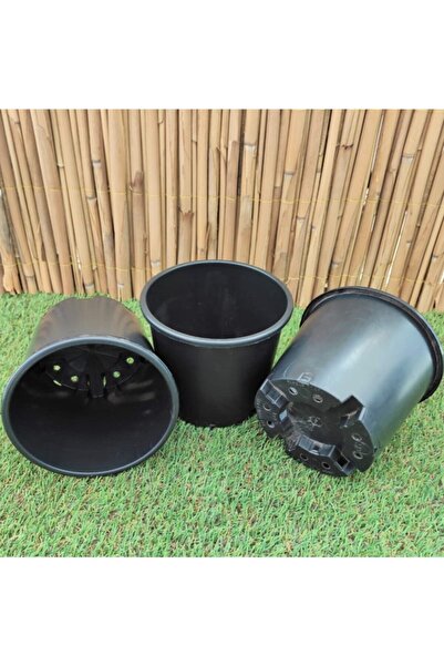 Asenya Üretim Saksısı 5 Adet 14,5x12,5 Cm 1,5 Lt Plastik Saksı Siyah Üretim S...