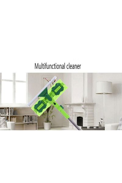 AYLA STAND Telescopic Rod Double Sided Window Cleaning Glass Cleaning +3 Cloth Gift