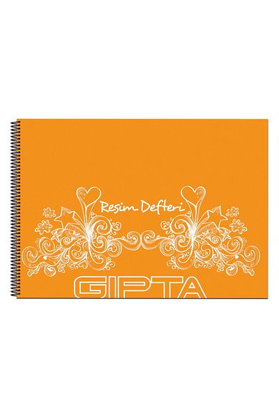 Gıpta دفتر صور 25x35 25 ورقة غطاء بلاستيكي حلزوني (1772) أصفر