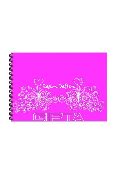 Gıpta Spiral Picture Notebook 35x50 40 Sheets Plastic Cover Pink (2344)