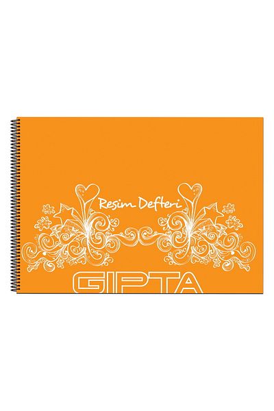 Gıpta Spiral Picture Notebook 17x24 25 Sheets Plastic Cover Orange (2076)