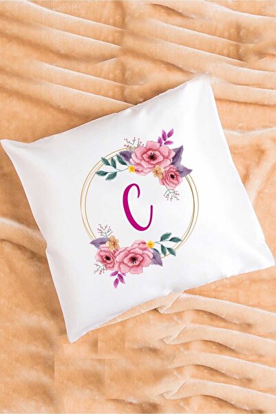 Hedizu Pernă florală cu litera C