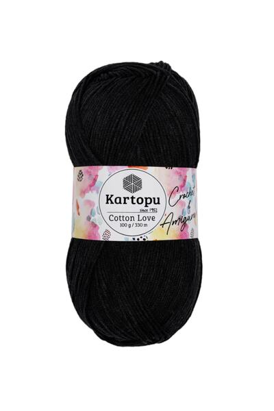 Kartopu Cotton Love Siyah K940 Amigurumi Pamuklu El Örgü Ipliği 100 Gr