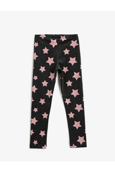 Koton Schwarze Strumpfhose mit Sternen-Print