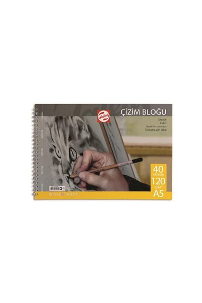 Talens A5 120 Gram 40 Sheets Spiral Drawing Block Drawing Notebook