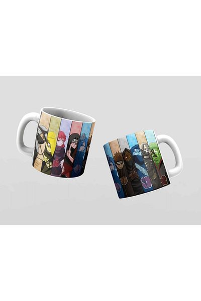 Baykuş Anime Naruto Shippuden Akatsuki Members Printed Mug Cup