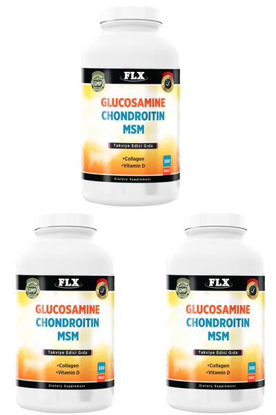 FLX Glukozamin Kondroitin Msm Kolajen Vitamin D 300 Tablet X 3 Kutu