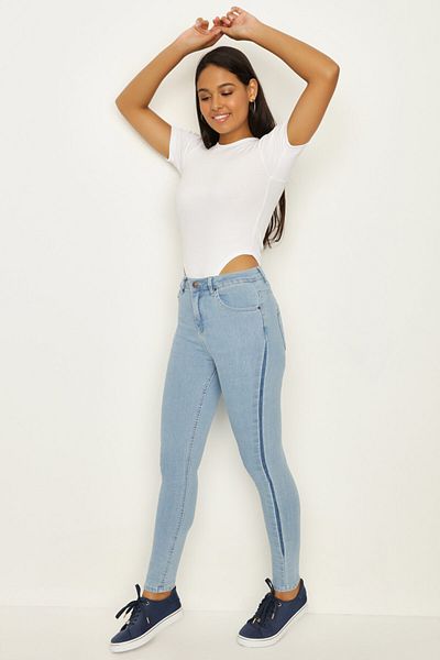 Select Moda Blugi skinny albaștri de damă