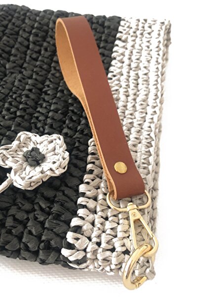 Alfa Tasarım Curea de mână din piele naturală (22 cm) Inel elastic de 2 cm - culoare alun / cu accesorii aurii