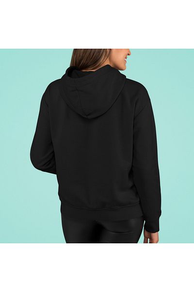 Raf Coll Oversize Unisex Μαύρο φούτερ με κουκούλα πλεκτή κουκουβάγια μπροστά με ψηφιακή εκτύπωση