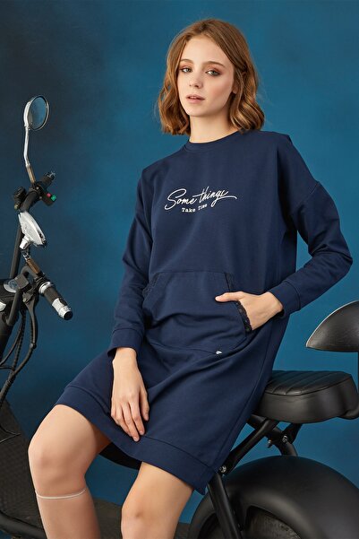 GİZZEY 20683 Жіноча сукня з кишенями-кенгуру