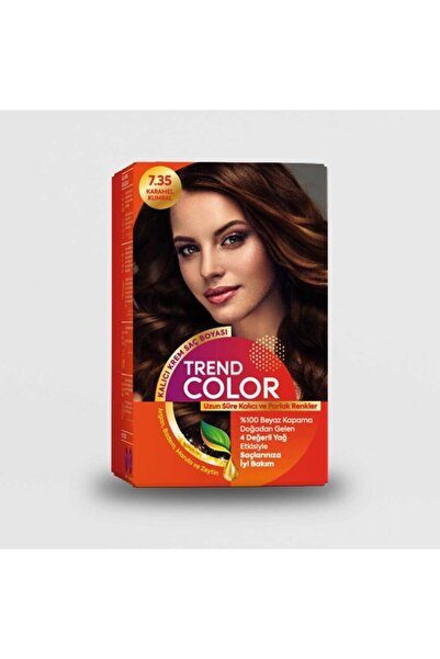 TREND COLOR Kit Saç Boyası 7.35 Karamel Kumral 50 Ml