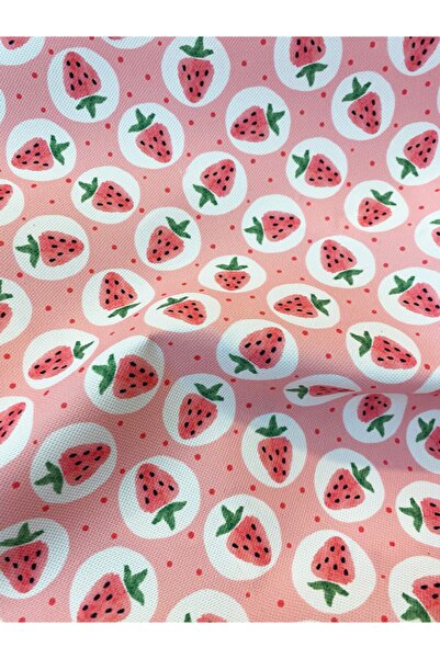 Favor Çilek Desenli Dijital Baskılı Döşemelik Kumaş-1976