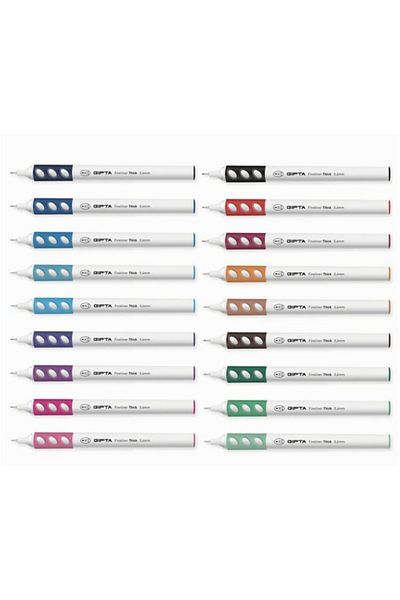 Gıpta Fineliner Thick 0.4 mm Round Body Pen 18 Colors Set