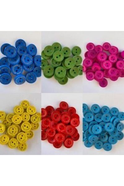 TUMİGURUMİ Χειροποίητο πολύχρωμο ξύλινο κουμπί (10mm)