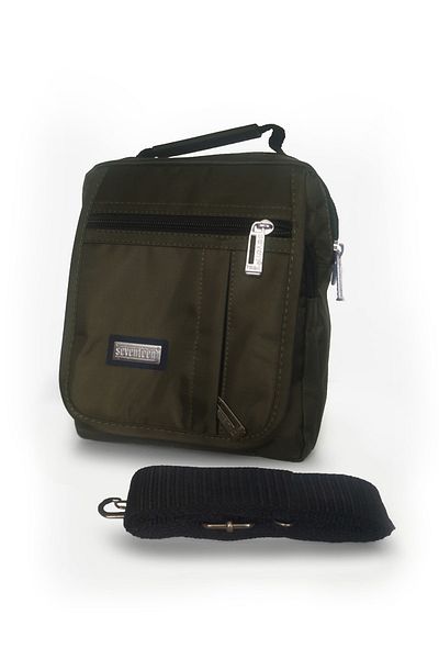 SEVENTEEN Modamsa Men's Khaki Multi-Compartment Hand and Shoulder Bag 2248