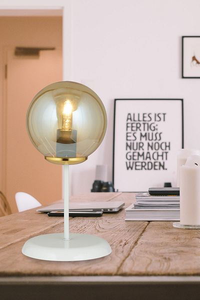 Kraliçe White Table Lamp Bal Glop Top Glass Luxury Chandelier