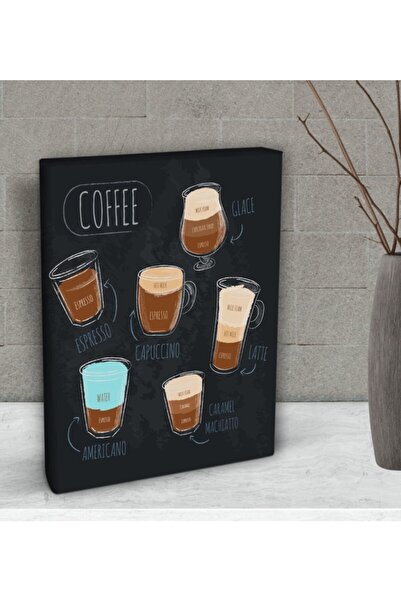 Bk Gift Gift Coffe Tasarımlı Dekoratif Mini Kanvas Tablo 15x20cm-20
