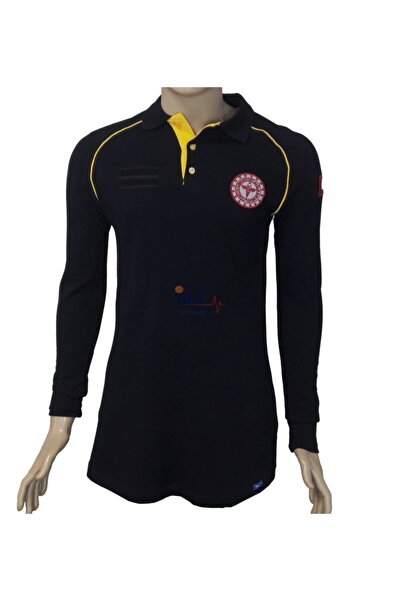 İBA MEDİKAL Yeni 112 Lakost Tshirt Uzun Lacivert