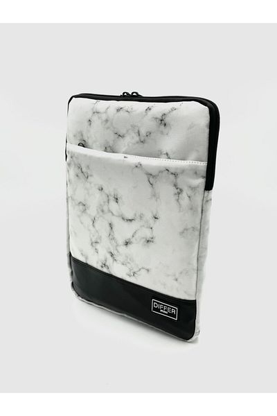 Differ Studio 15.6'' Inch White Marble Patterned Laptop/macbook/notebook/briefcase/bag