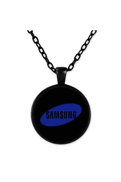 herotasarım Samsung Logo Black Chain Necklace Bll393