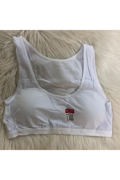 KOTA Women's White Wide Strap Sports Padded Bustier New Season
