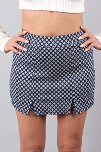 MaSoMi Blue Gray Women's Shorts Skirt