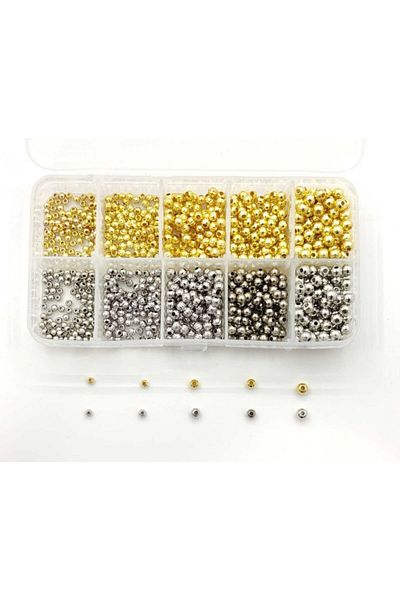 yiğit aksesuar 1000 Pieces Boxed Intermediate Apparatus Dorica and Round Bead Set