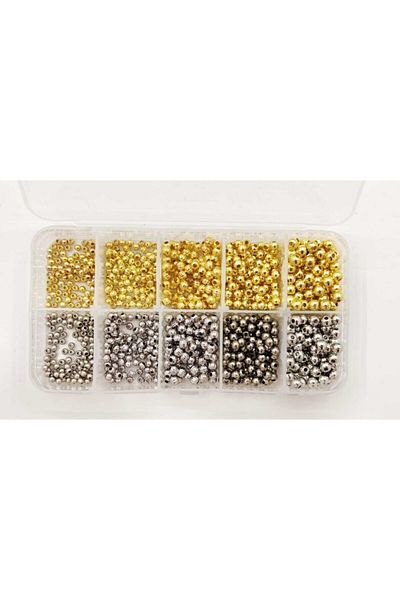 yiğit aksesuar 1000 Pieces Boxed Intermediate Apparatus Dorica and Round Bead Set