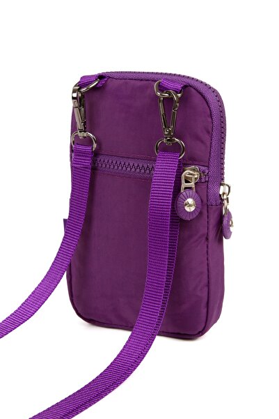 Newish Geantă de umăr Crinkle Waterproof Femei Violet dimensiune: 19 Lățime: 12 cm