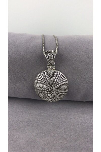 BEY SİLVER Telkari Parmak Izi Yuvarlak Gümüş Kadın Kolye