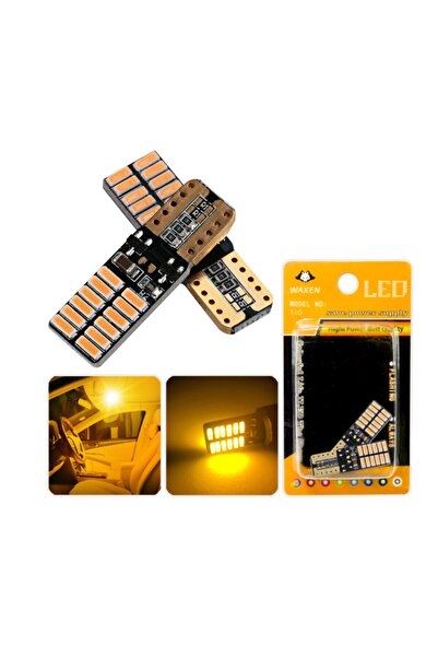 Waxen T10 Park Plaka Tavan Iç Aydınlatma Ampulü 24 Led Dipsiz W5w 194 6500k T...