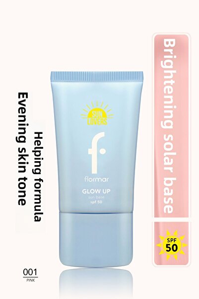 Flormar Sun Lovers Glow up Moisturizing Effect & Shimmering Finish Sunscreen Base Spf50- 001 Transparent