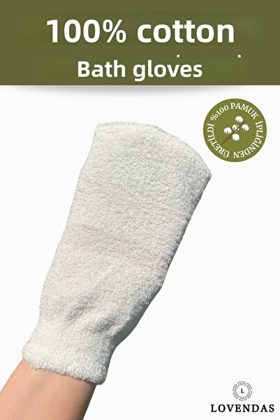 Lovendas Cotton Bath Gloves for Sensitive and Delicate Skin