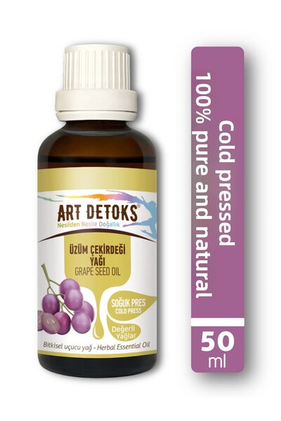Art Detoks 50 مل زيت بذور العنب النقي والطبيعي 100%