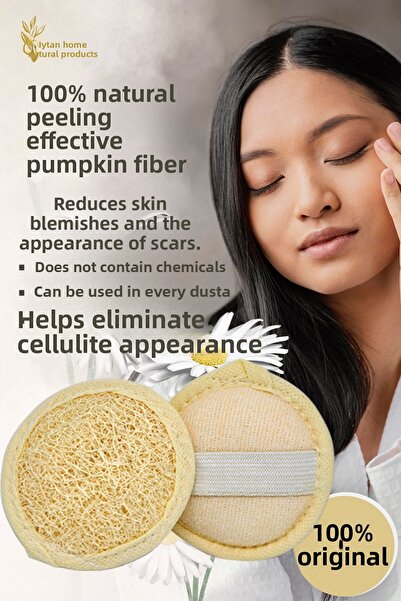 Aytan Home ألياف اليقطين الطبيعية صابون حليب العسل والماعز 100% صناعة يدوية + ألياف للوجه