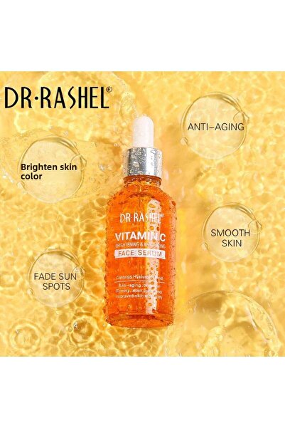 DR.RASHEL سيروم فيتامين سي للوجه 50 مل سيروم حمض الهيالورونيك لتفتيح البشرة و...