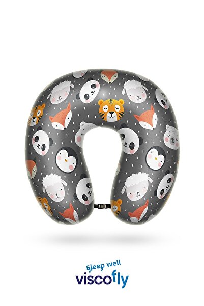 Viscofly Pernă de călătorie ortopedică Visco - Pernă pentru gât - 30*30*10 cm...